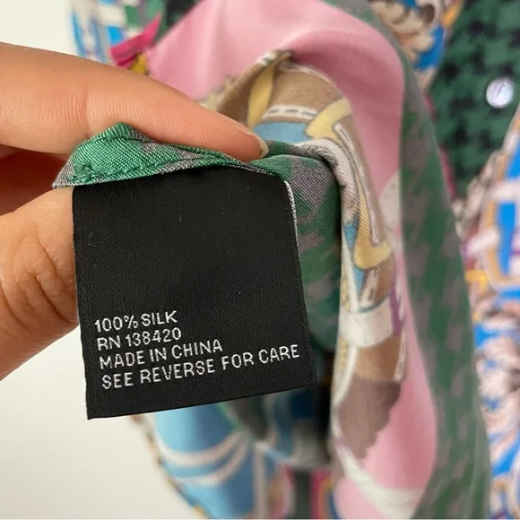 Carlisle Collection Silk Shirt - Picture 3 of 5